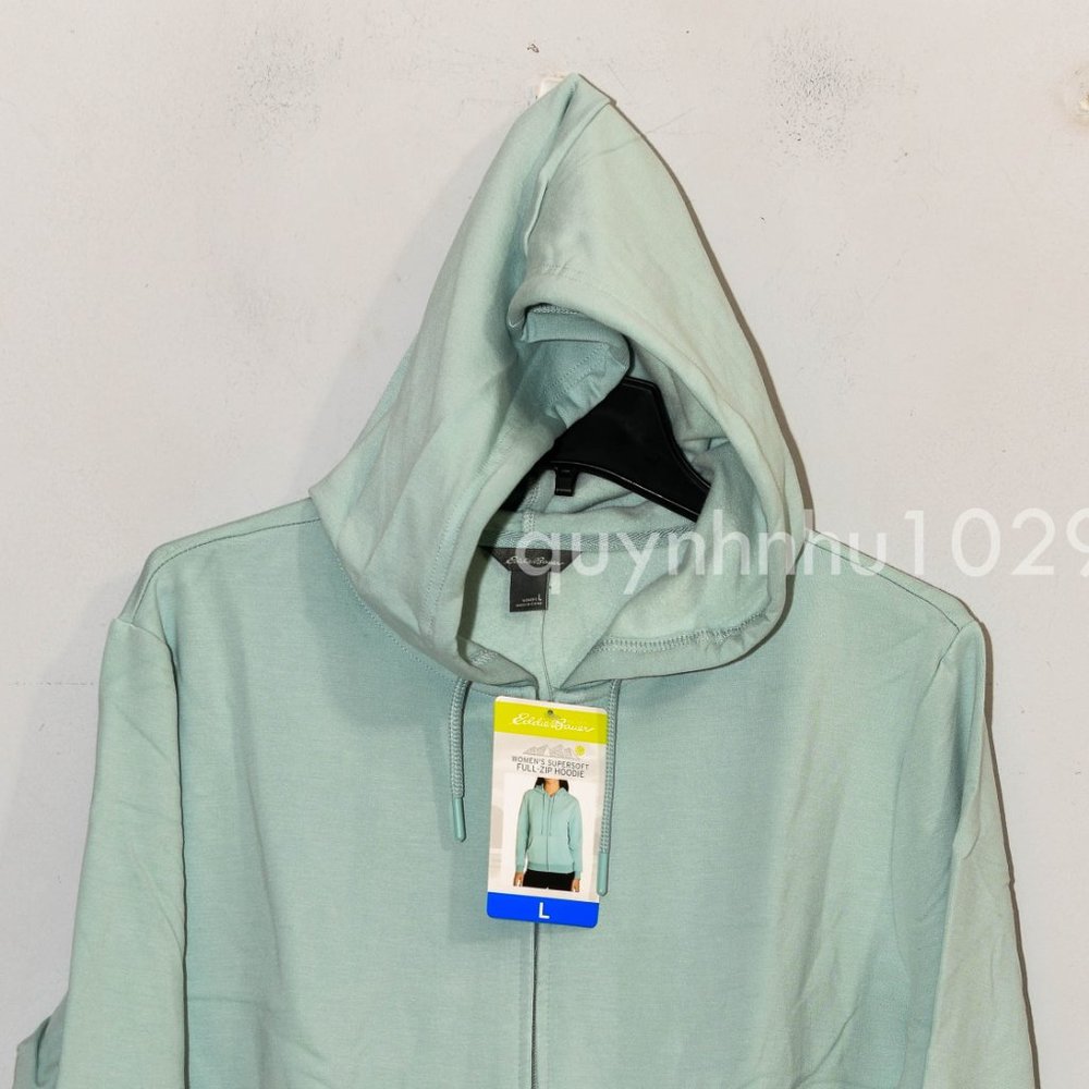 NWT Eddie Bauer Women's Supersoft Full Zip Hoodie Jacket - Picture 4 of 8